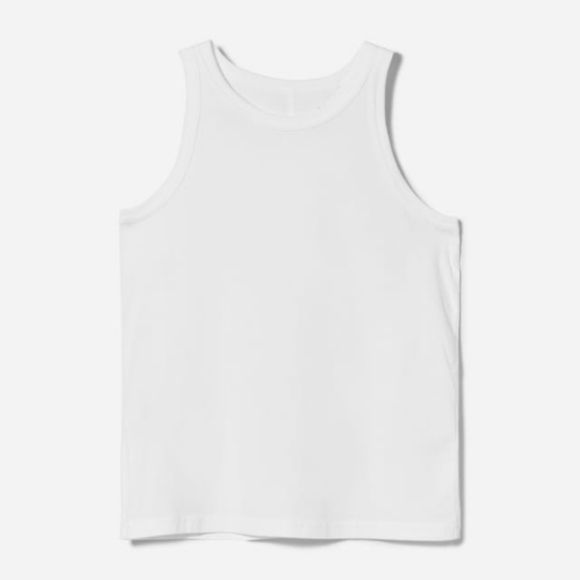 Everlane "The Organic Cotton Cutaway Tank" White Size:XXL - Picture 5 of 8